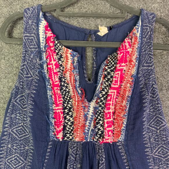 ANTHROPOLOGIE AKEMI KIN Dress Sz 4 Embroidered Metallic Cotton Morwen Shift - Picture 4 of 13